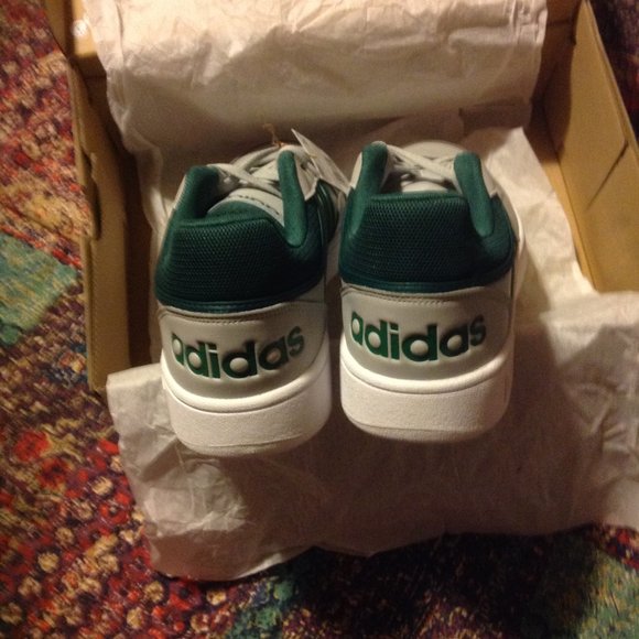 Adidas Men's Hoops 3.0 Gray & Green Low Sneakers -11.5M - New in Box - Picture 3 of 12